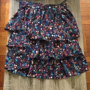 J crew kaleidescope star print skirt